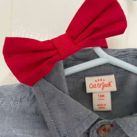 NEW Cat & Jack suspender pant and button up shirt outfit size 12 mths - Picture 8 of 8